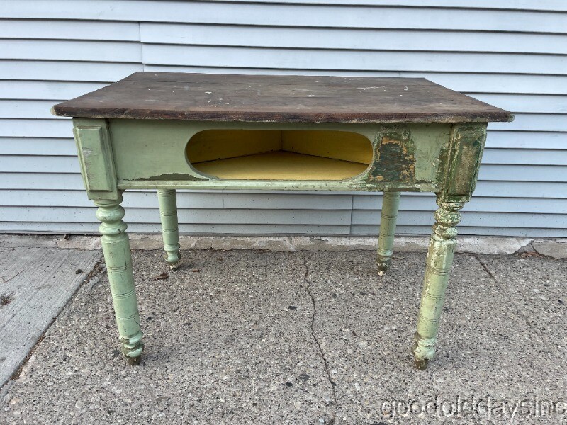 Old Antique Primitive Game Table 41 x 25 gallery