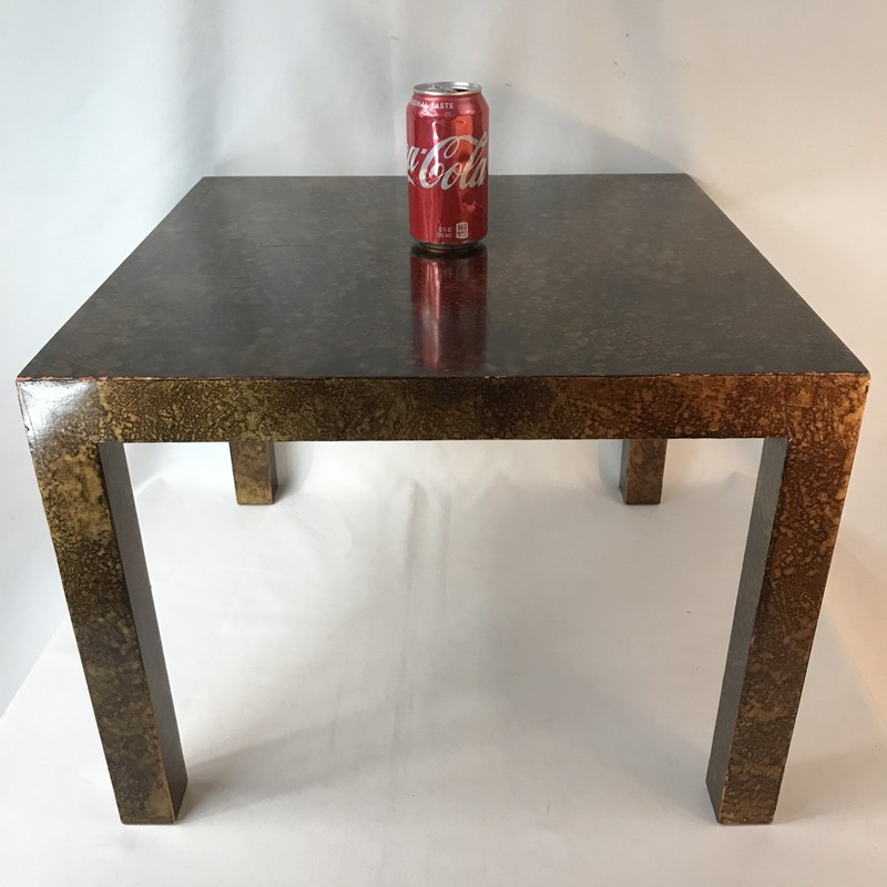 Vintage 1970 Lane Furniture Solid Wood Side Table w/Faux Tortoise Finish MCM b gallery
