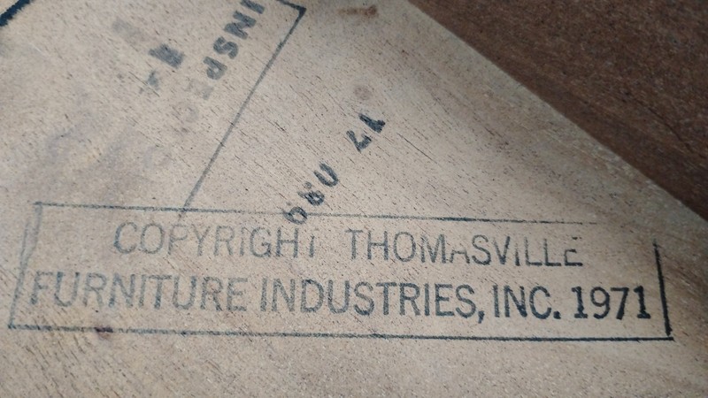 1971 Thomasville Triangular Gateleg Drop Leaf Occassional Side End Table Unique gallery