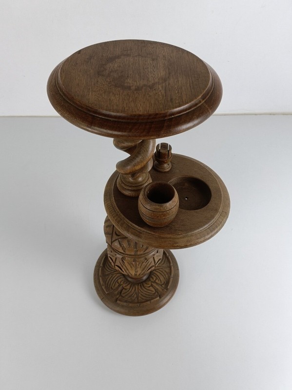 Gorgeous plant stand pedestal side table, smokers table, open barley twist, orna gallery