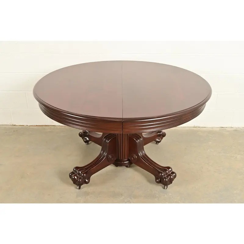 R. J. Horner Victorian Carved Mahogany Extension Dining Table, Newly Refinished gallery