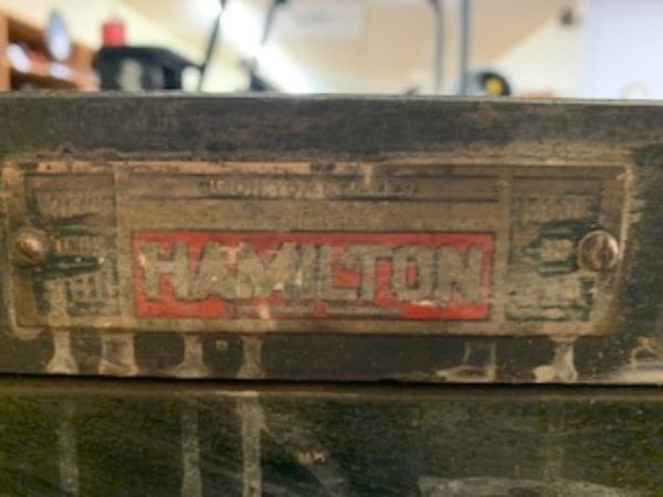 Vintage Hamilton All Steel Printers' Imposing Table Complete with Type Trays gallery