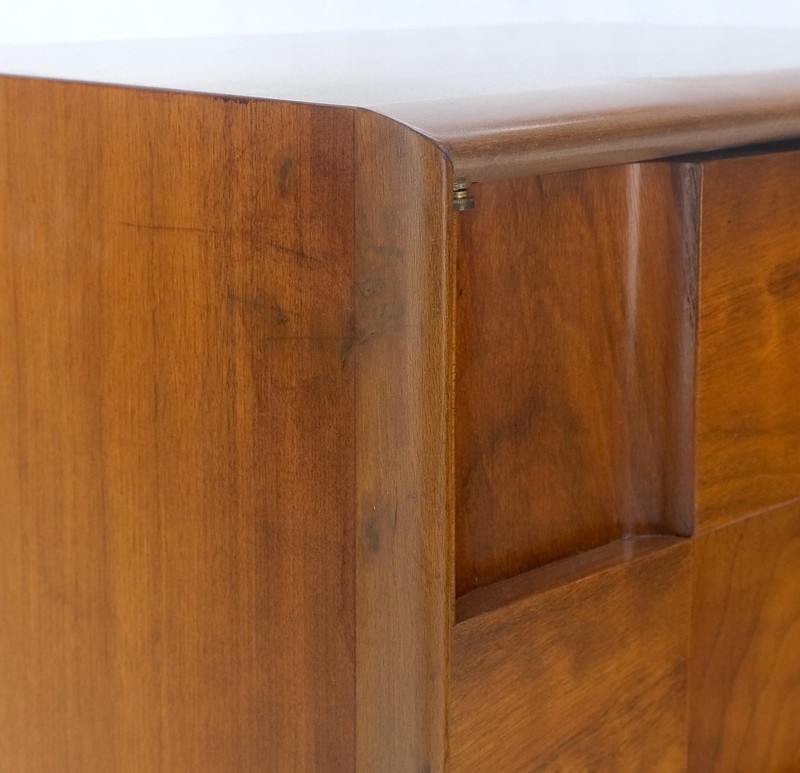 Pair Swedish Walnut Birch Int Block Front Door End Side Tables Night Stands Mint gallery