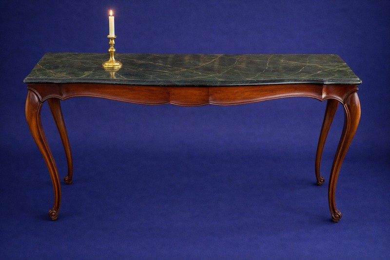 French Louis XV Table Attributed Paul Sormani Paris Faux Marble Top C. 1850 gallery
