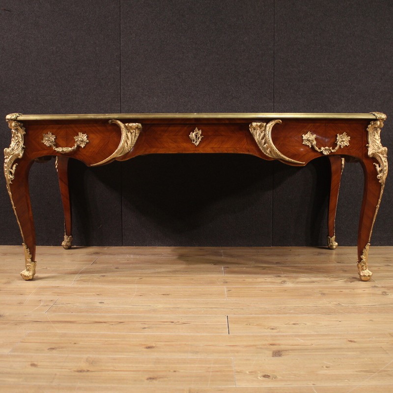 Writing desk style Louis XV table great furniture gold bronze 20th century 900 gallery