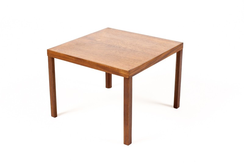 Danish Modern / Mid Century Square Teak Square Side Table — Hans Olsen — B gallery
