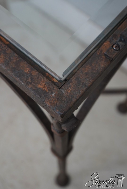 70688: LABARGE Wrought Iron Mirrored Hall Console gallery