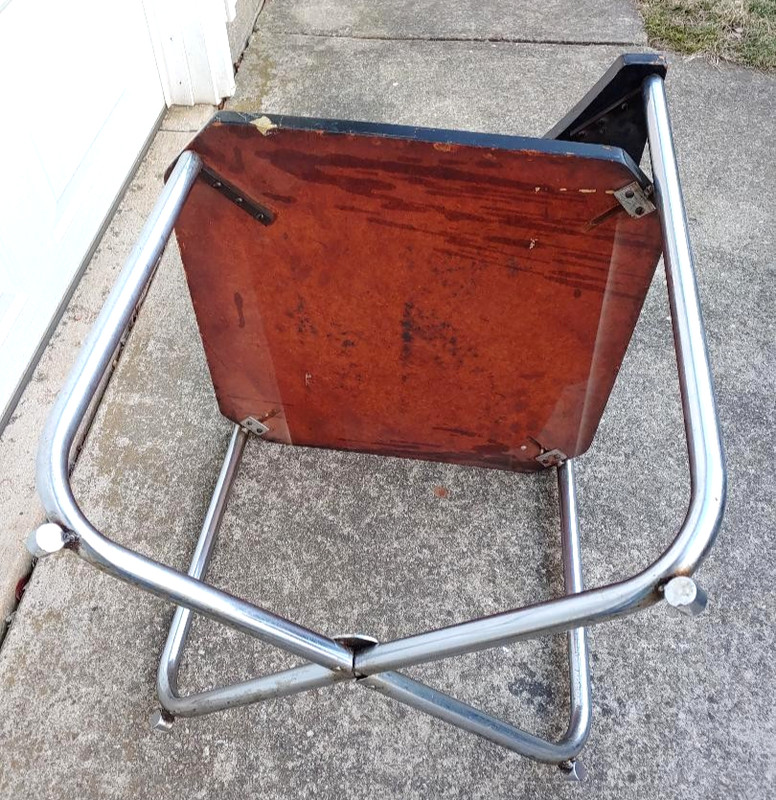 COOL BAUAUS MACHINE AGE ART DECO 2 TIER TABLE WOLFGANG HOFFMANN?, GILBERT ROHDE? gallery