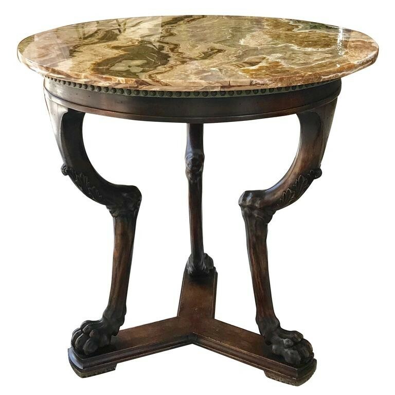 Neoclassical Walnut Side Table Circa 1840