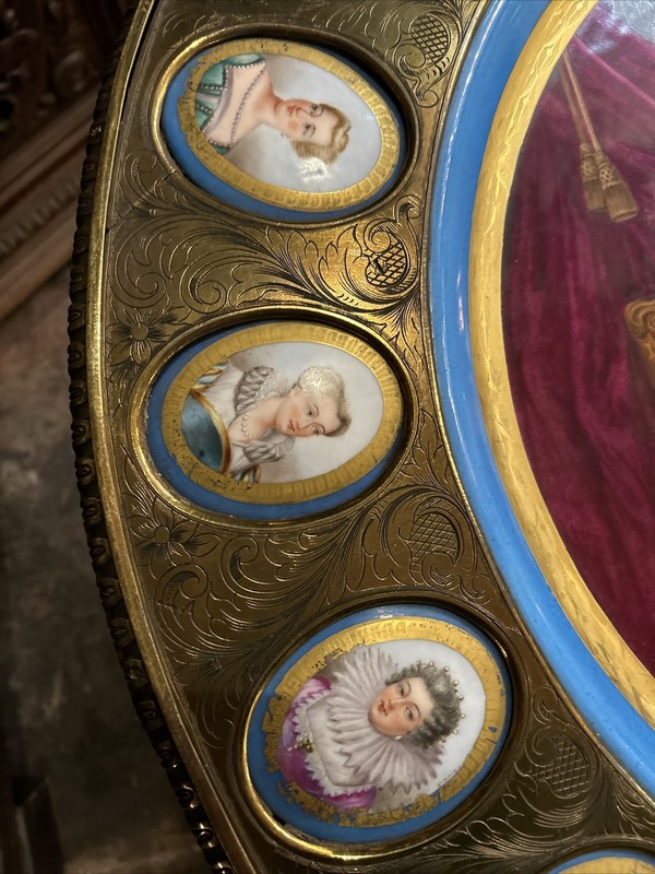 Louis XVI Style Guerdion with sevres style plaques porcelain circa 1880 gallery