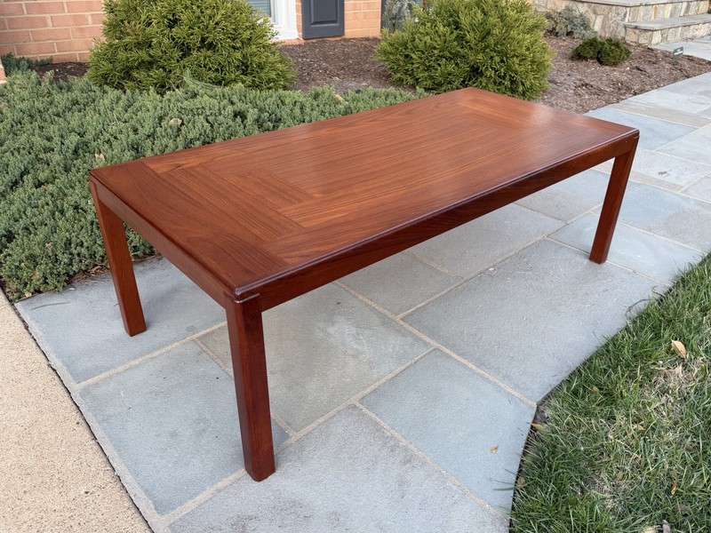 Mid Century Modern Vejle Stole Teak Coffee Table Rectangular
