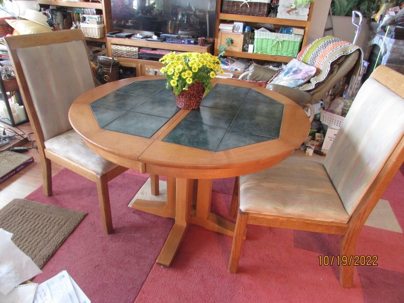dining table wood mid century modern