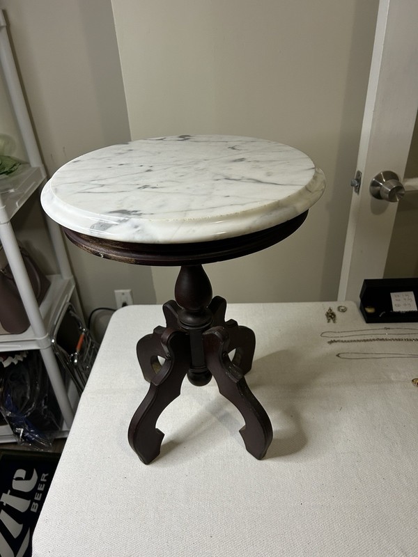 Antique 20th Century Made In Italy Side Table with Marble Top See Description gallery