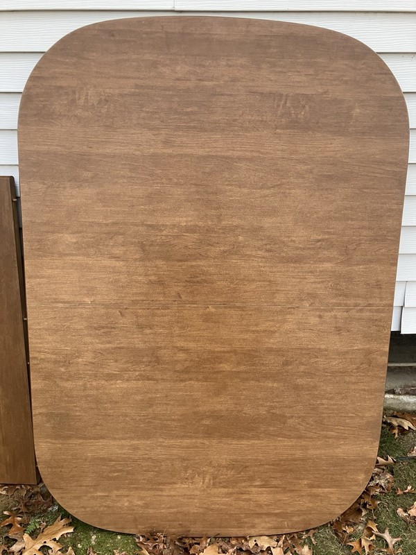 Beautiful Solid Maple Hale Dining Table with Leaf Design