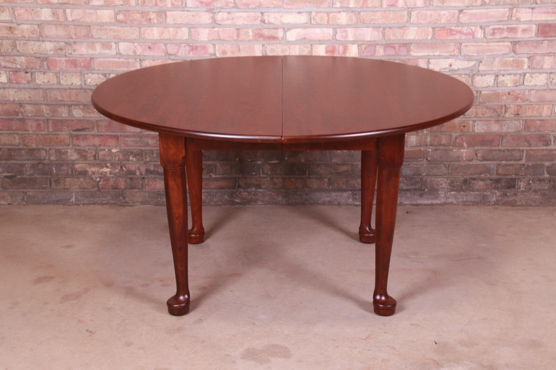 Stickley American Colonial Cherry Wood Extension Dining Table, Newly Refinished gallery