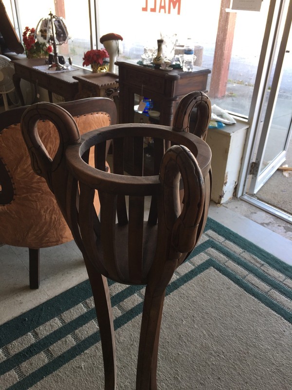 Victorian Swan Plan Stand Mahogany Wood gallery