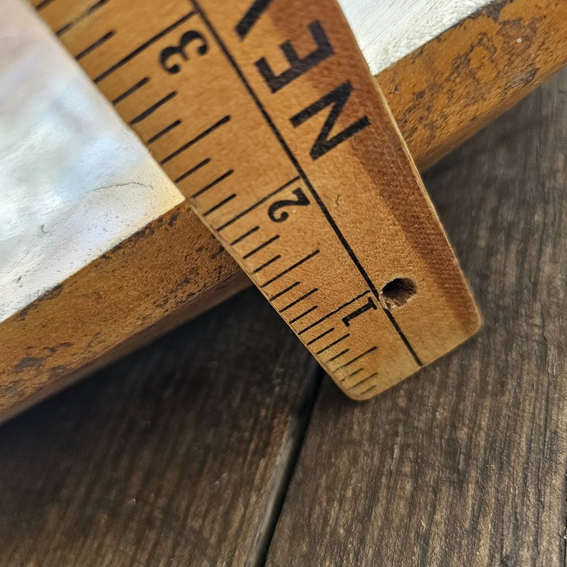Vtg Wood Inlay Table Top "Letter H" Monogram gallery