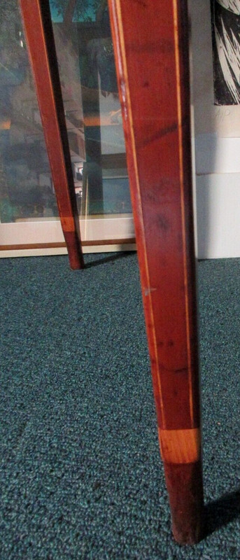 YES A 48" WIDE LARGE ANTIQUE AMERICAN FEDERAL INLAID CHERRY CARD TABLE RARE SIZE gallery
