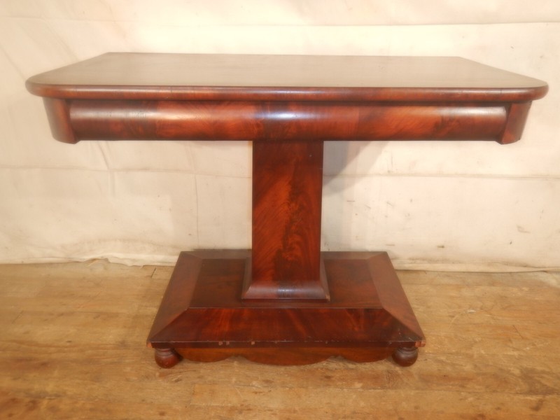 Antique Hall Table Federal American Empire Flame Mahogany lamp or hall stand