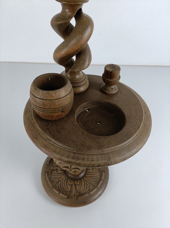 Gorgeous plant stand pedestal side table, smokers table, open barley twist, orna gallery