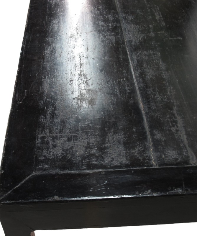 35" Tall Antique Black Lacquer Table gallery