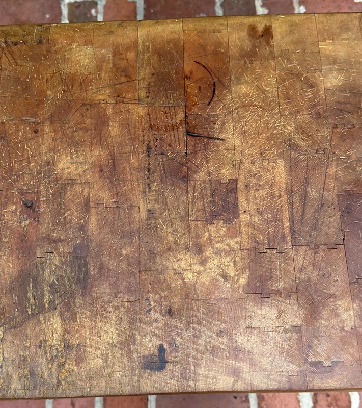 Vintage, Authentic Butcher Block Antique Butcher Block gallery