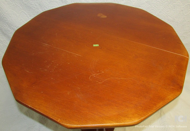 Rare and HTF CUSHMAN 3-150 3150 12-Sided Solid Rock Maple Mid-Century End Table gallery
