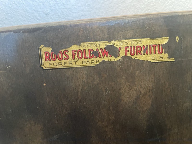 Antique Roos Foldable Butlers Table. Often Called A Cake Stand Or Folding Pie. gallery