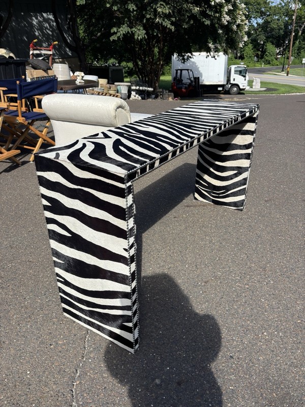 Vintage Ferguson Copeland Zebra Console Table gallery