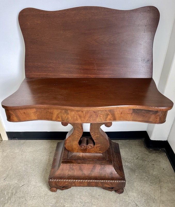 Game Table Antique Fold Over Card Table Console Hall Table gallery