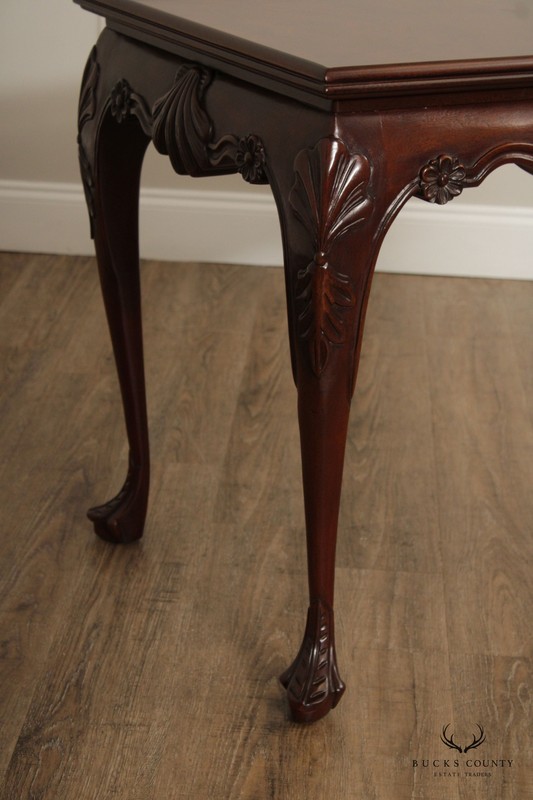 Baker Stately Homes Collection Irish Georgian Carved Mahogany Tea Table gallery