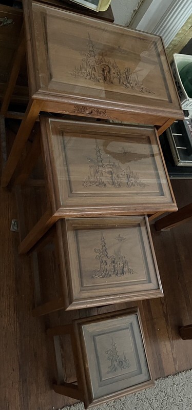 Set Of 4 Handmade Chinese End tables