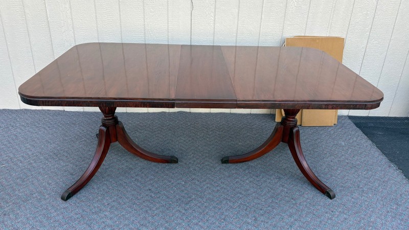 67845 Duncan Phyfe Style Dining Table with 6 Shield Back Chairs gallery