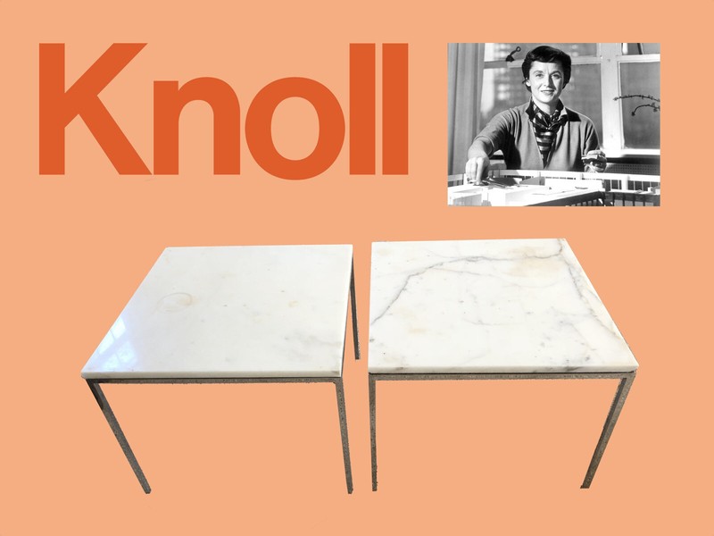 VTG 1950s NY Knoll Marble Table EAMES Herman Miller MCM Shell Lounge Saarinen
