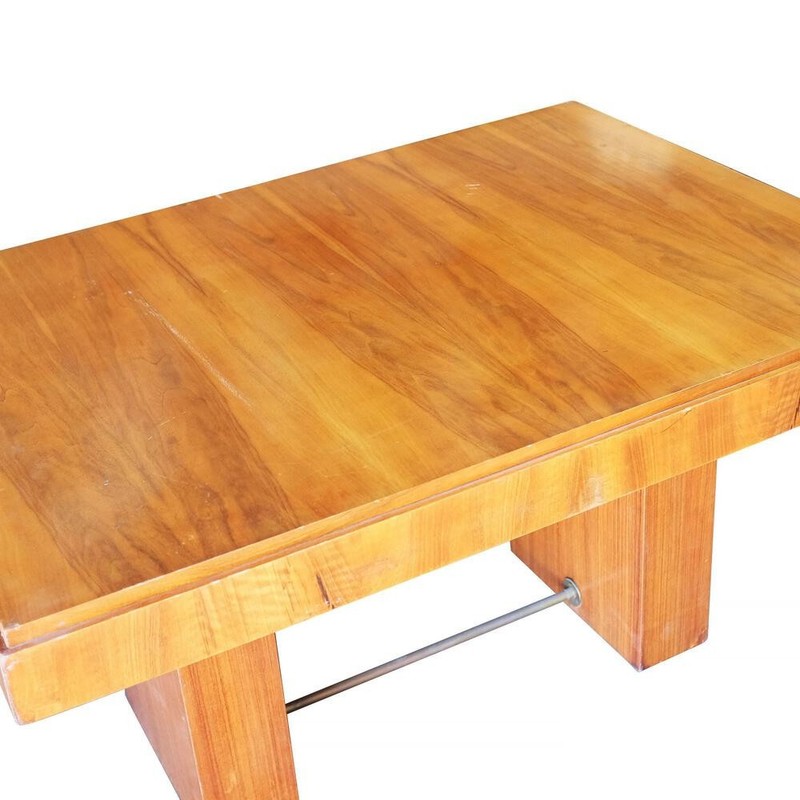 Art Deco Geometric Walnut Dining Table or Large DeskInspired by Charles Dudouyt gallery