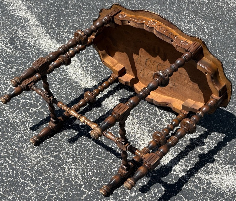 Antique Walnut Parlor Table - Edwardian Style gallery