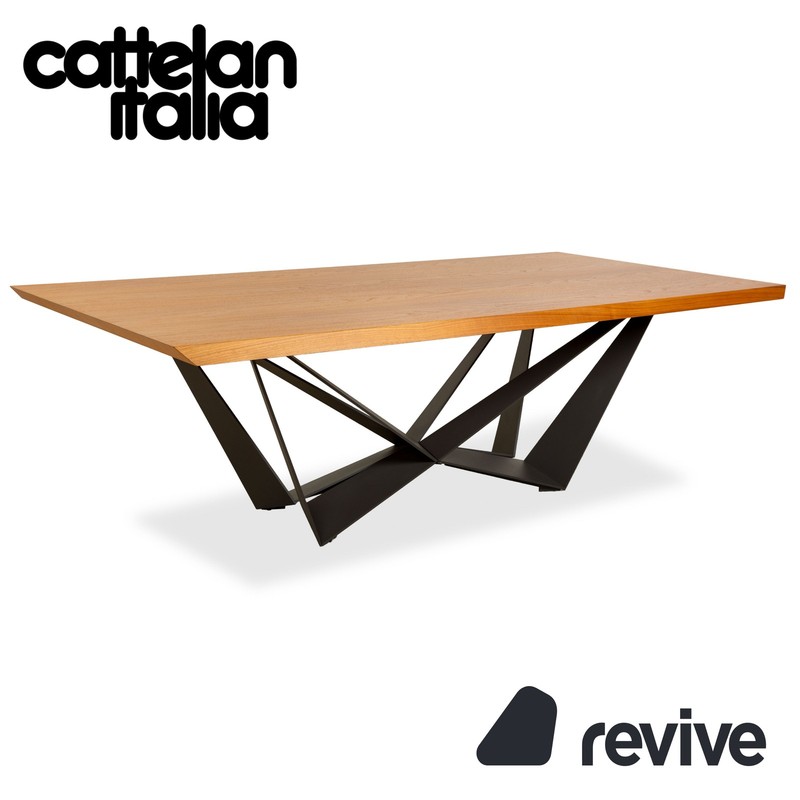 Cattelan Italia Spyder Wooden Dining Table Brown Black 240 X 120 X 76 Cm