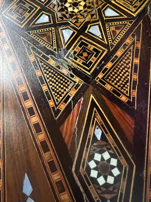 19th C SYRIAN INLAID GAMING TABLE gallery