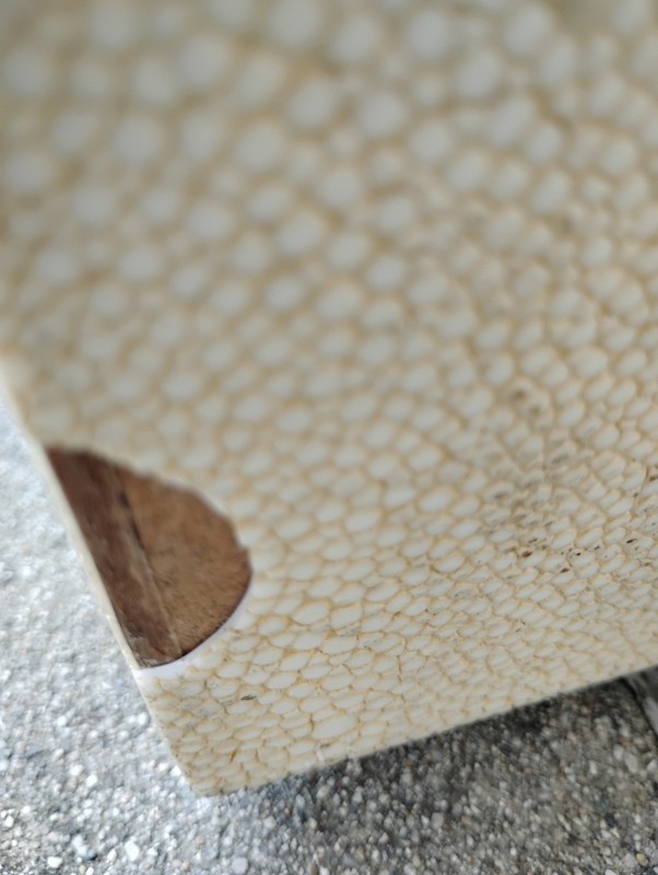 Rare Vintage In The Style Karl Springer 1980 Shagreen Table gallery