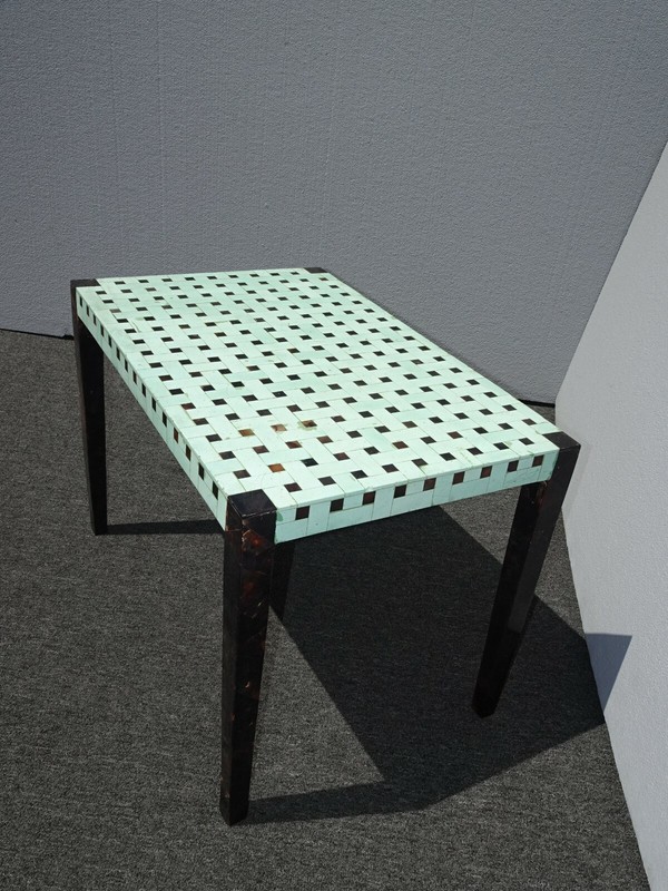 Vintage Designer Carlo Pessina Stone and Mother of Pearl Coffee Table gallery