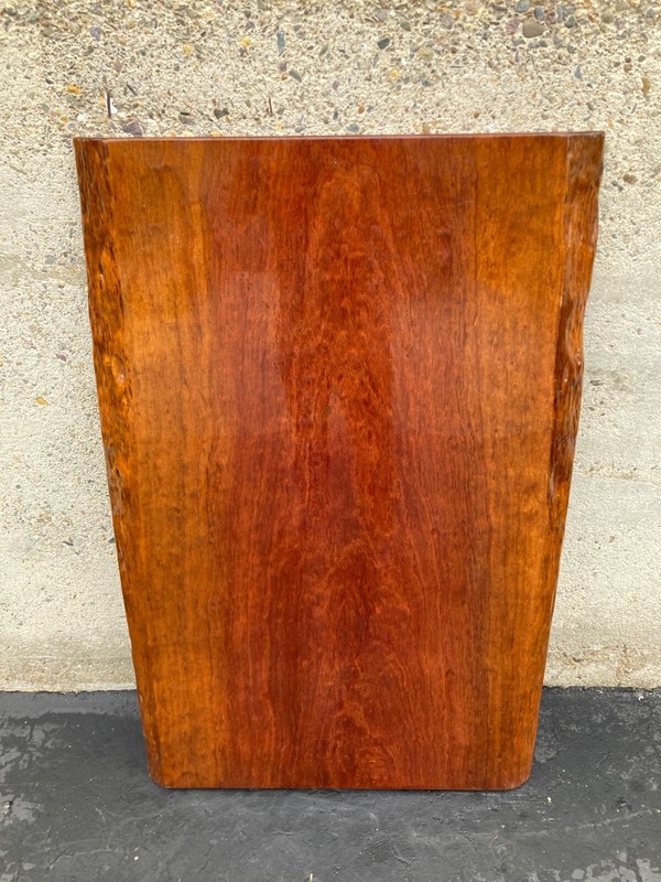 Vintage Bubinga slab live edge wood Tea table Japan 1960s