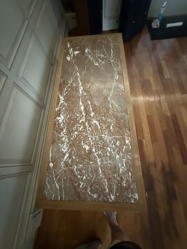 Vintage Table Wood Marble gallery