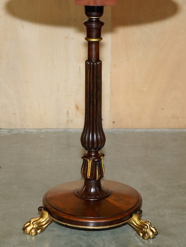 A PAIR OF REGENCY 1810 SPECIMEN MARBLE PIETRA DURA & ROSEWOOD OCCASIONAL TABLES gallery