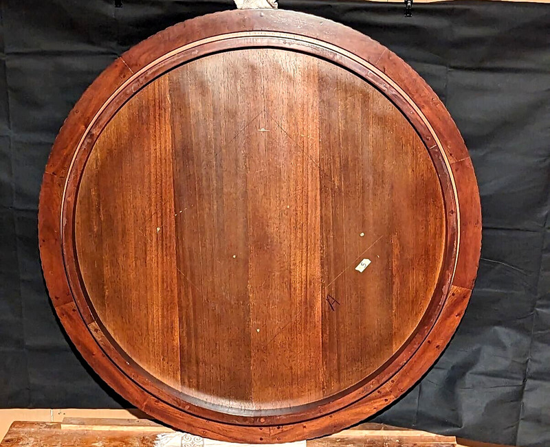 Round Chippendale Table with elm burl cross band top gallery