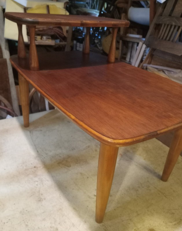 Mid Century Walnut Step End Table / Side Table (SET-112) gallery