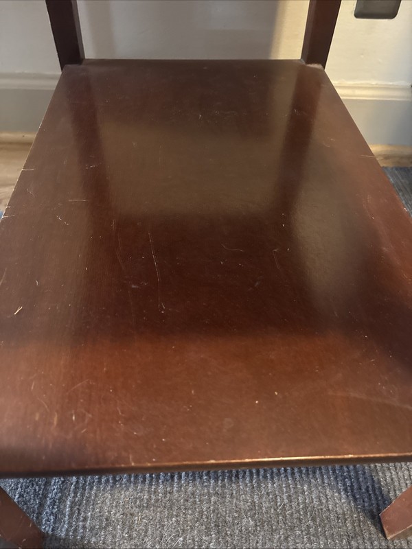 Vintage Mid Century Mersman 2 Tier Walnut End/Side Table with Drawer gallery