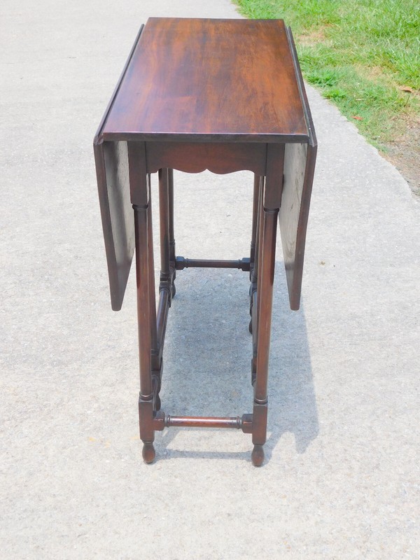 Petite Mahogany Gateleg Table Stamped Watson & Boales~~~? Salesmans Sample? gallery