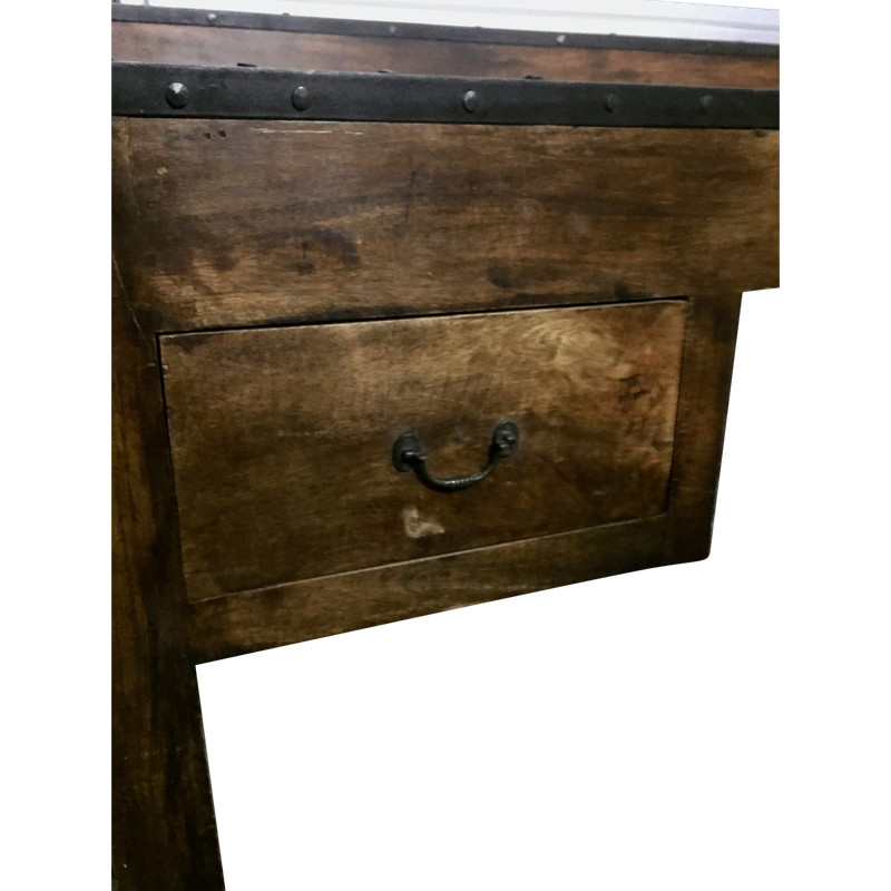 Antique Country Work Table | Island with Stainless Steel Top - 6 feet gallery