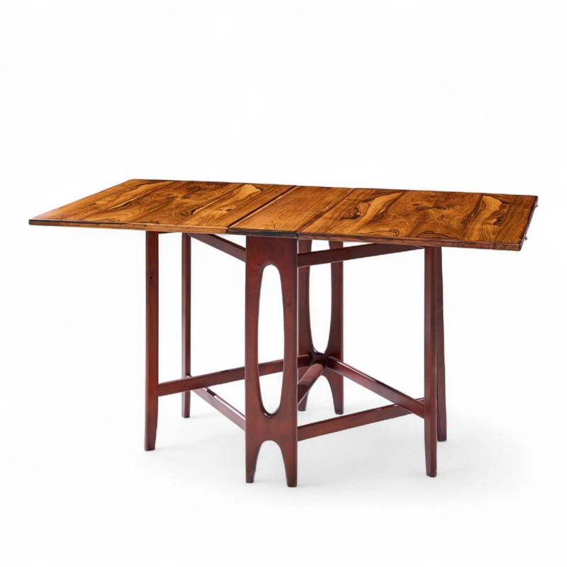 Bendt Winge Mid Century Norwegian Rosewood Drop-Leaf Rosewood Dining Table gallery