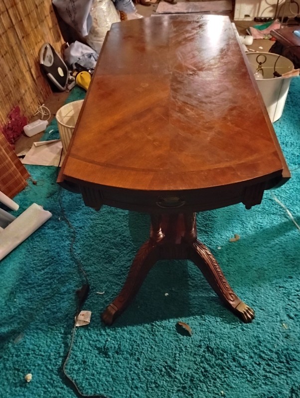 antique wood dining table